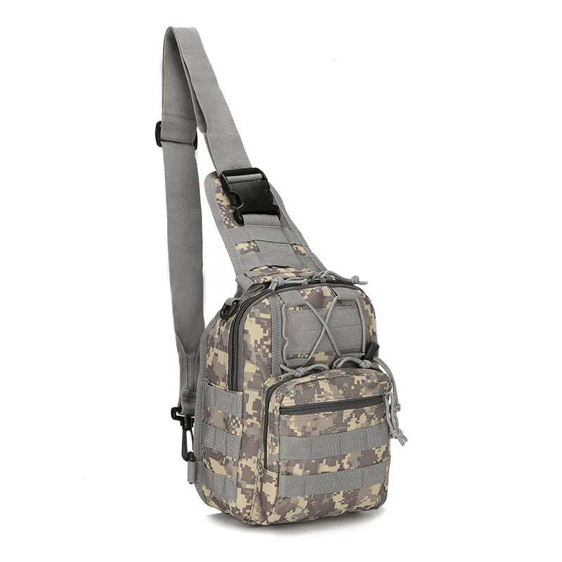 Outdoor Camouflage Ketel Borst Pack Tassen Mannen Wandelen Rugzak Nylon Jacht Vissen Molle Trekking Schoudertas