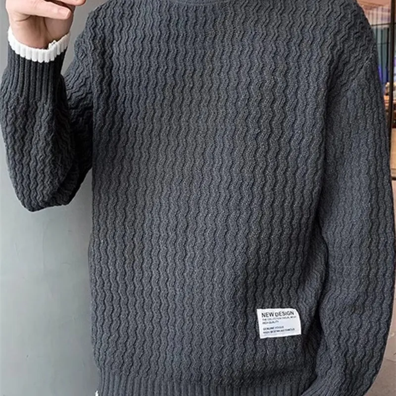 

Мужской свободный свитер с капюшоном, осень-зима, новый теплый морозостойкий базовый слой, модный брендовый универсальный повседневный трикотаж