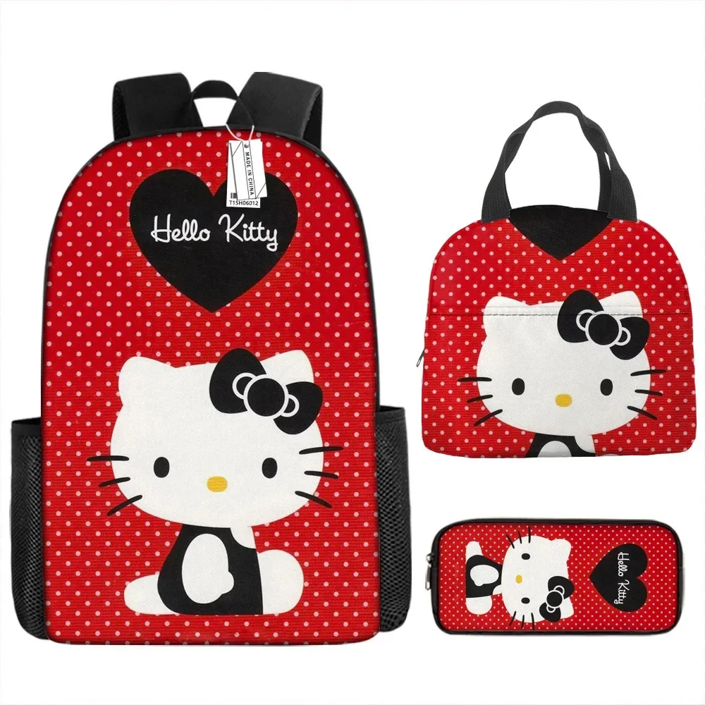 Hello Kitty tornister studencki Hello Kitty torba na drugie śniadanie izolowana torba na drugie śniadanie Cartoon śliczny plecak dziecięcy KT Mochila