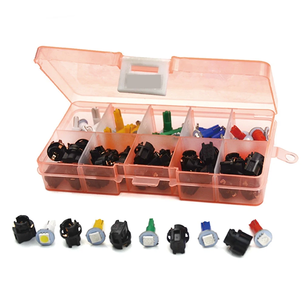 سيارة السيارات PC74 T5 LED تويست المقبس لوحة العدادات العنقودية التوصيل داش ضوء مزيج لمبة أخضر أحمر أزرق أبيض أصفر