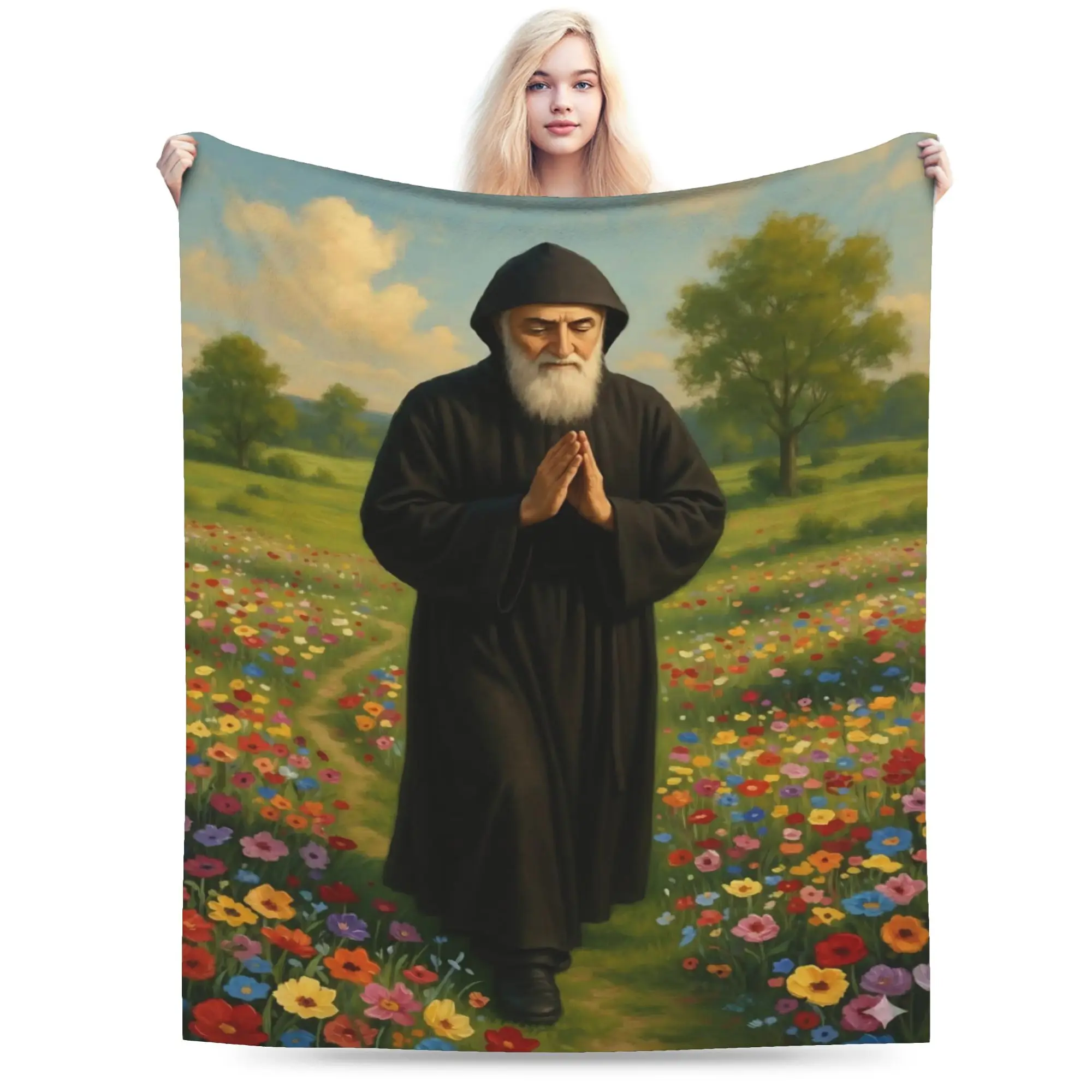 Saint Charbel Blanket Ultra Soft  Throw Blankets for Couch 50x60 Inch Multi-size Bedspreads