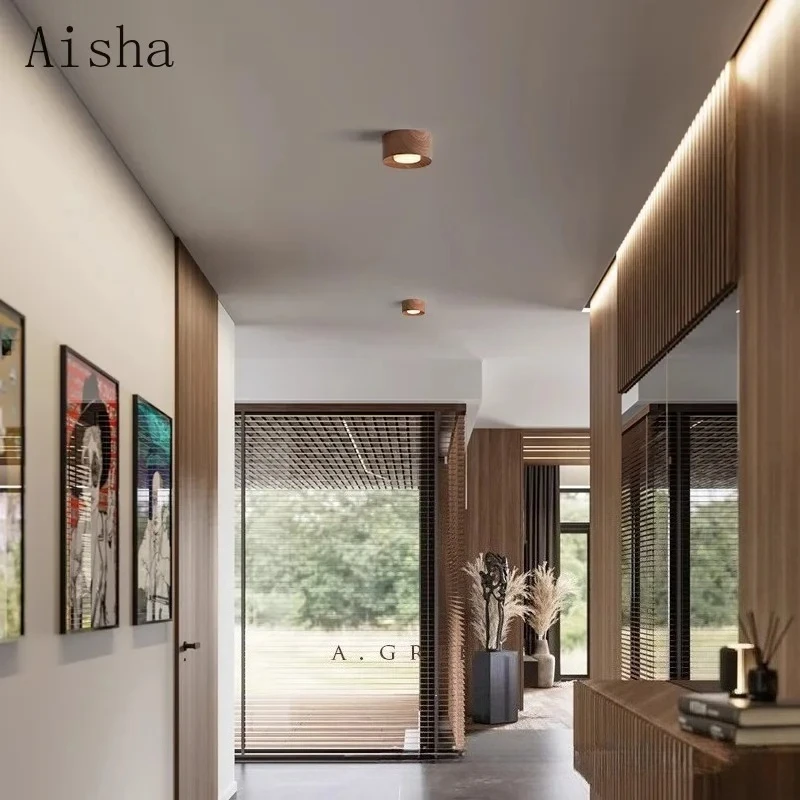 Middle ancient  resin tube lamp double headed Japanese style corridor ceiling light living room without main lamp balcony lamp