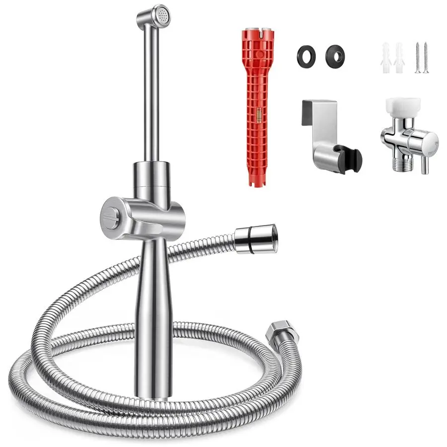 

Bidet Sprayer for Toilet, LeakProof Stainless Steel Toilet Sprayer, Adjustable Spray Angle amp Water Pressure, Toilet Bidet Spra