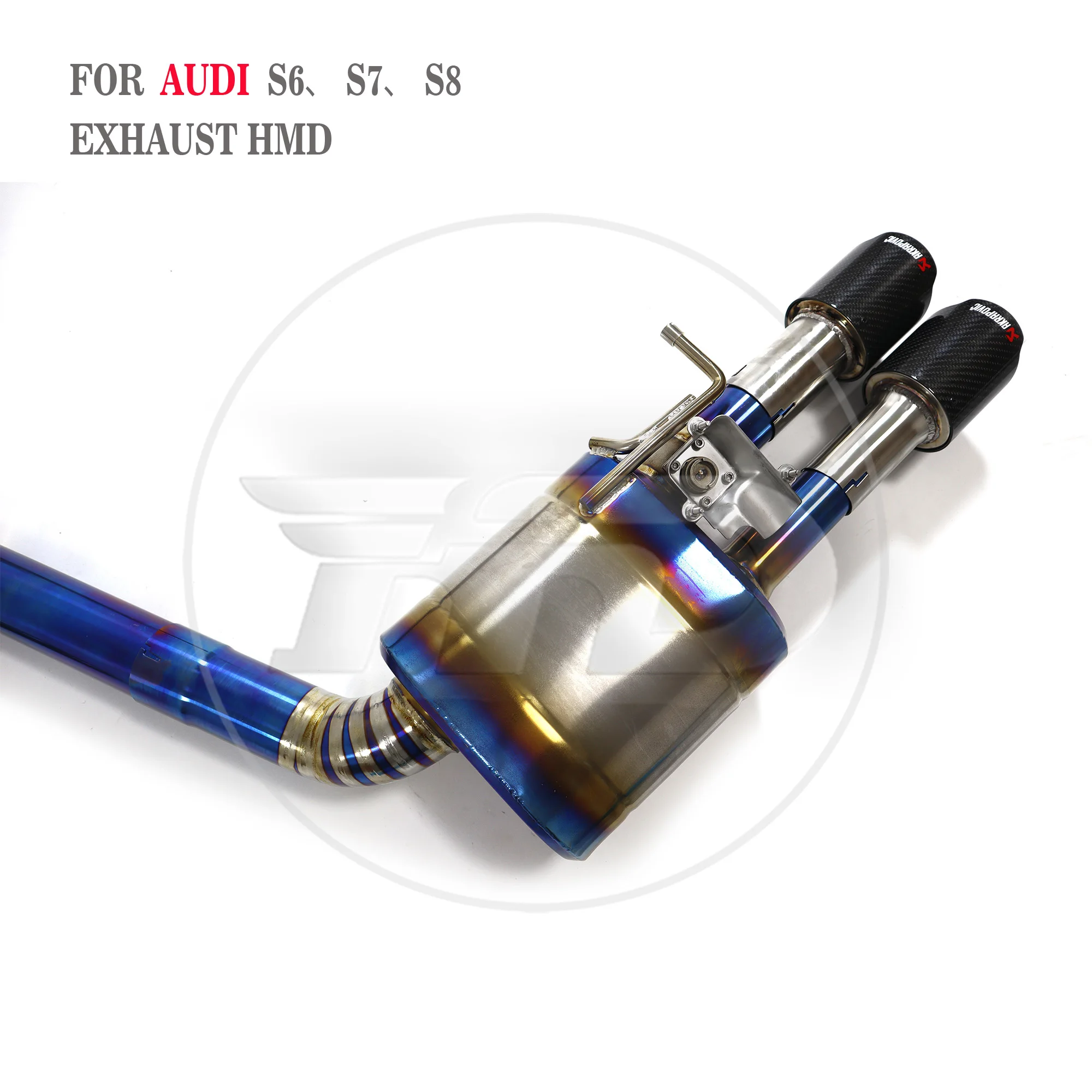 

HMD Titanium Alloy Exhaust System High Flow Performance Catback For AUDI S6 S7 S8 Exhaust Pipe Racing Resonant Tube