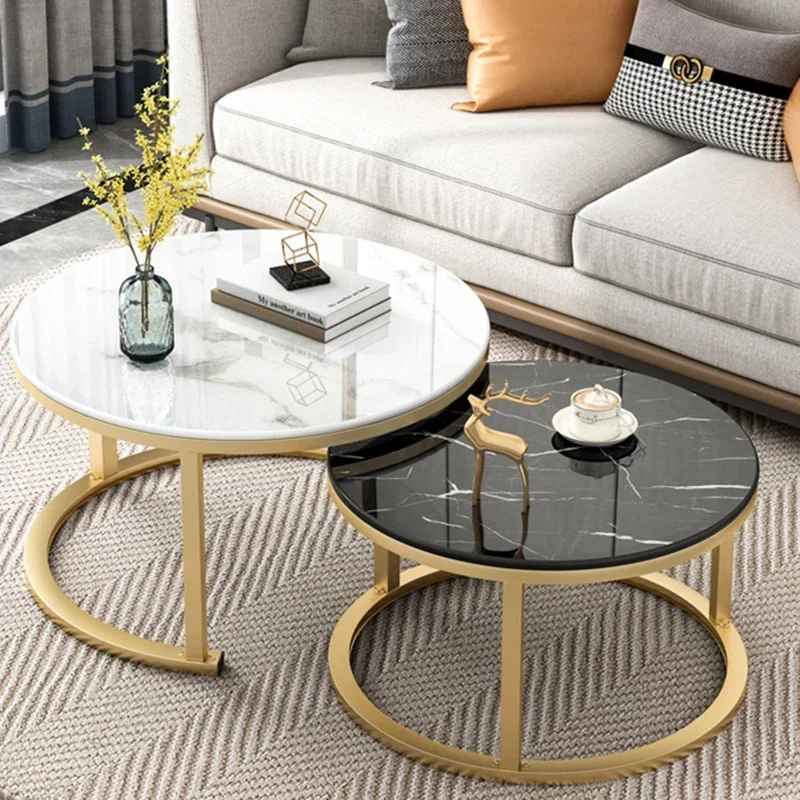 Nordic Coffee Round Side Wood Tables Living Room Flower Side Table Modern Mesas De Centro Para Salon Living Room Furniture