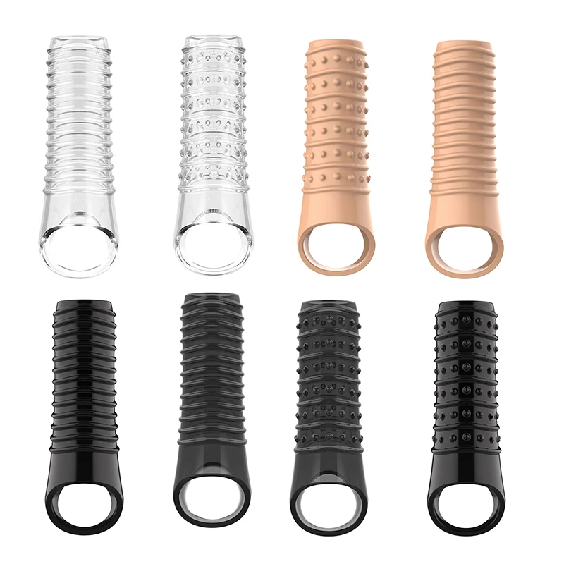 New Penis Ring Extension Sleeve Reusable Cock Rings Delay Ejaculation Condoms Male Penis Sex Toys For Men Adult 18 No Vibrator