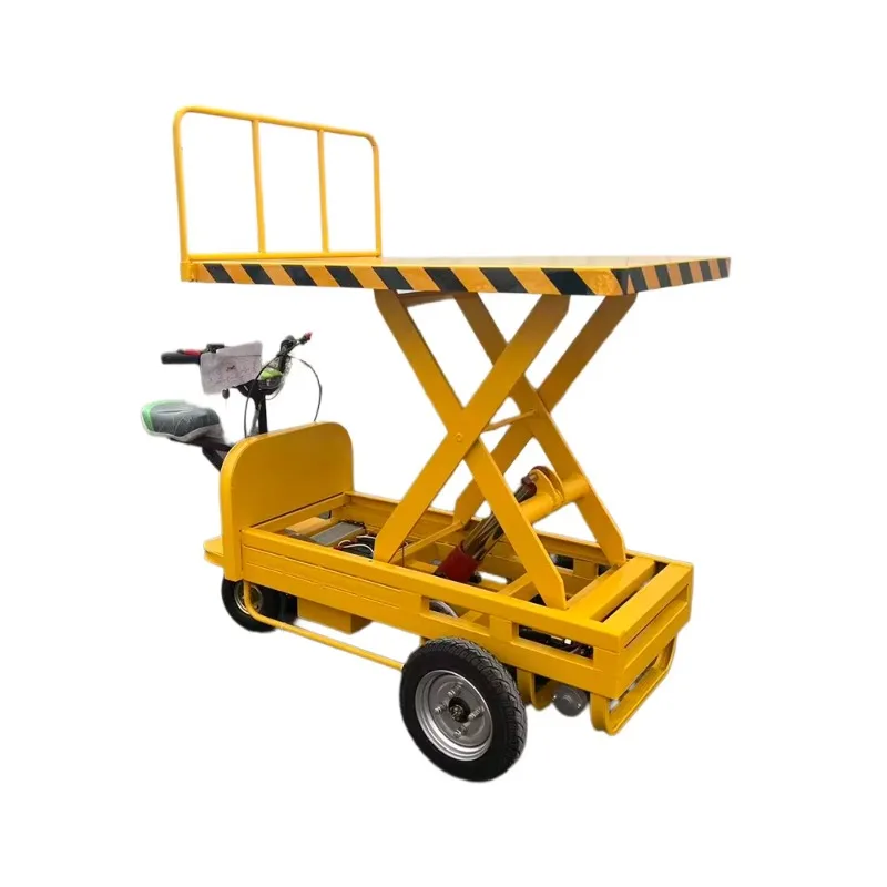 Lifting Cart Factory Four-wheel Electric Flatbed Truck Trolley Carts