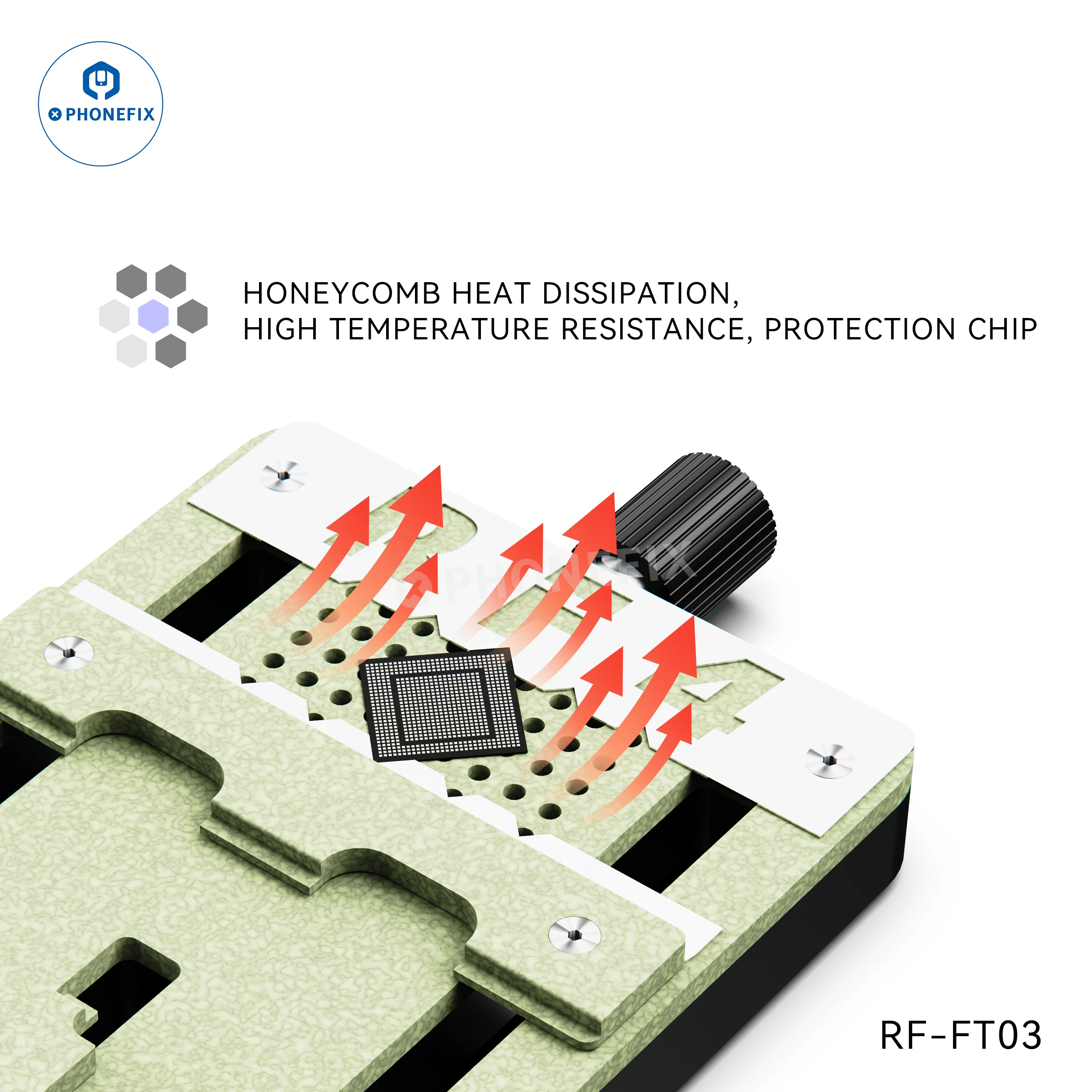 RF-FT11 FT02 FT03 Universal PCB Holder Mainboard Soldering Fixture for Cell Phone Tablet IC Chips Three-Layer Board Slot Clamp