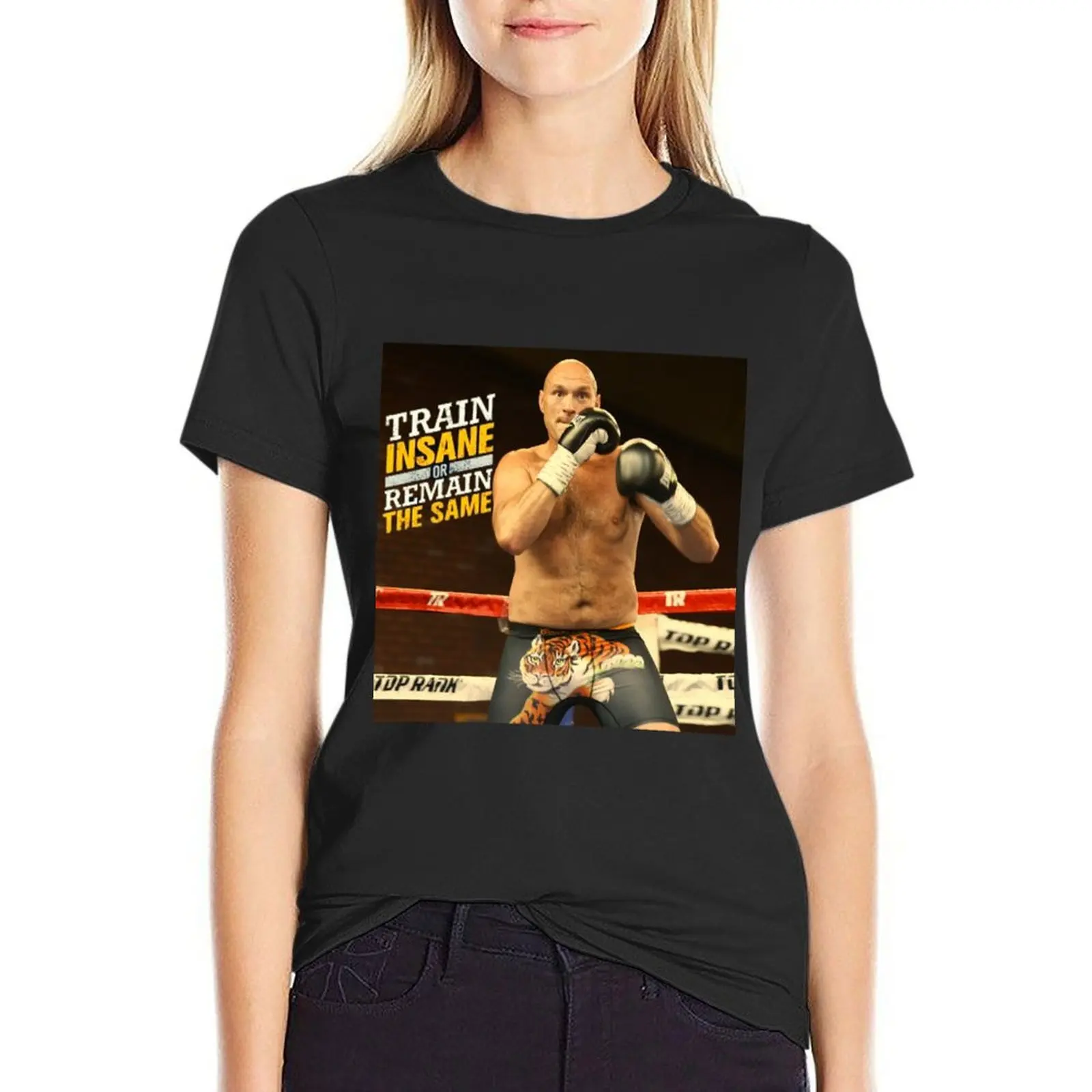 Tyson Fury Train Insane T-Shirt summer tops summer clothes aesthetic clothes white t-shirt dress for Women sexy