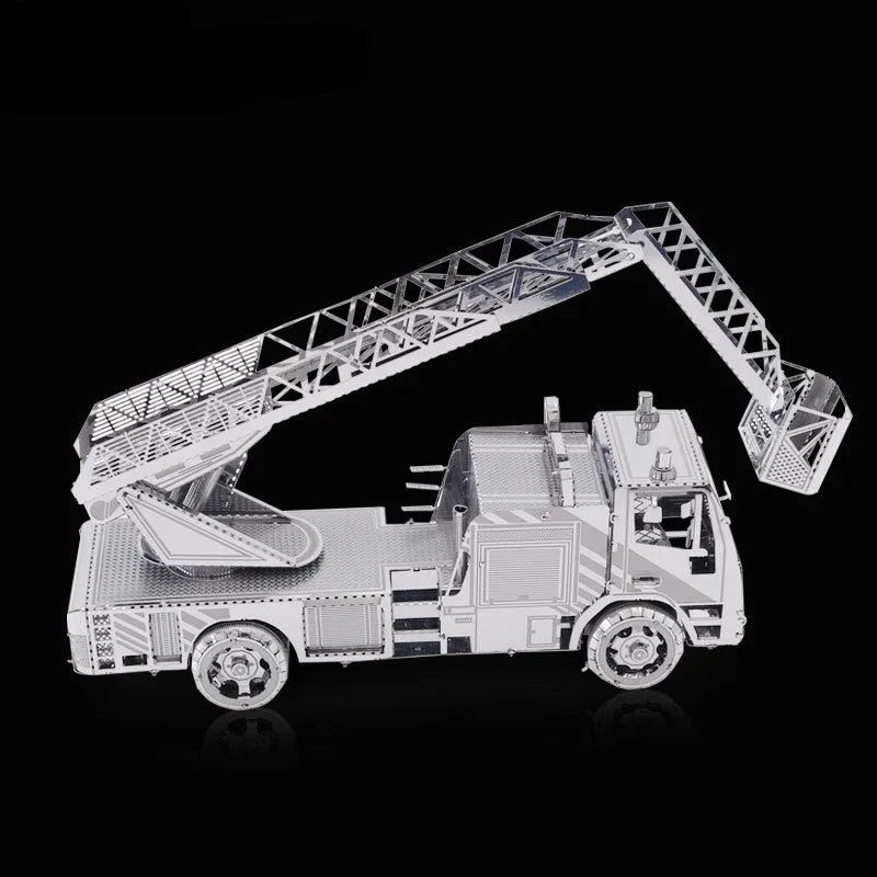 Camion antincendio kit di modelli di Puzzle in metallo 3D Puzzle tagliati al Laser fai da te Jigsaw Toy per bambini