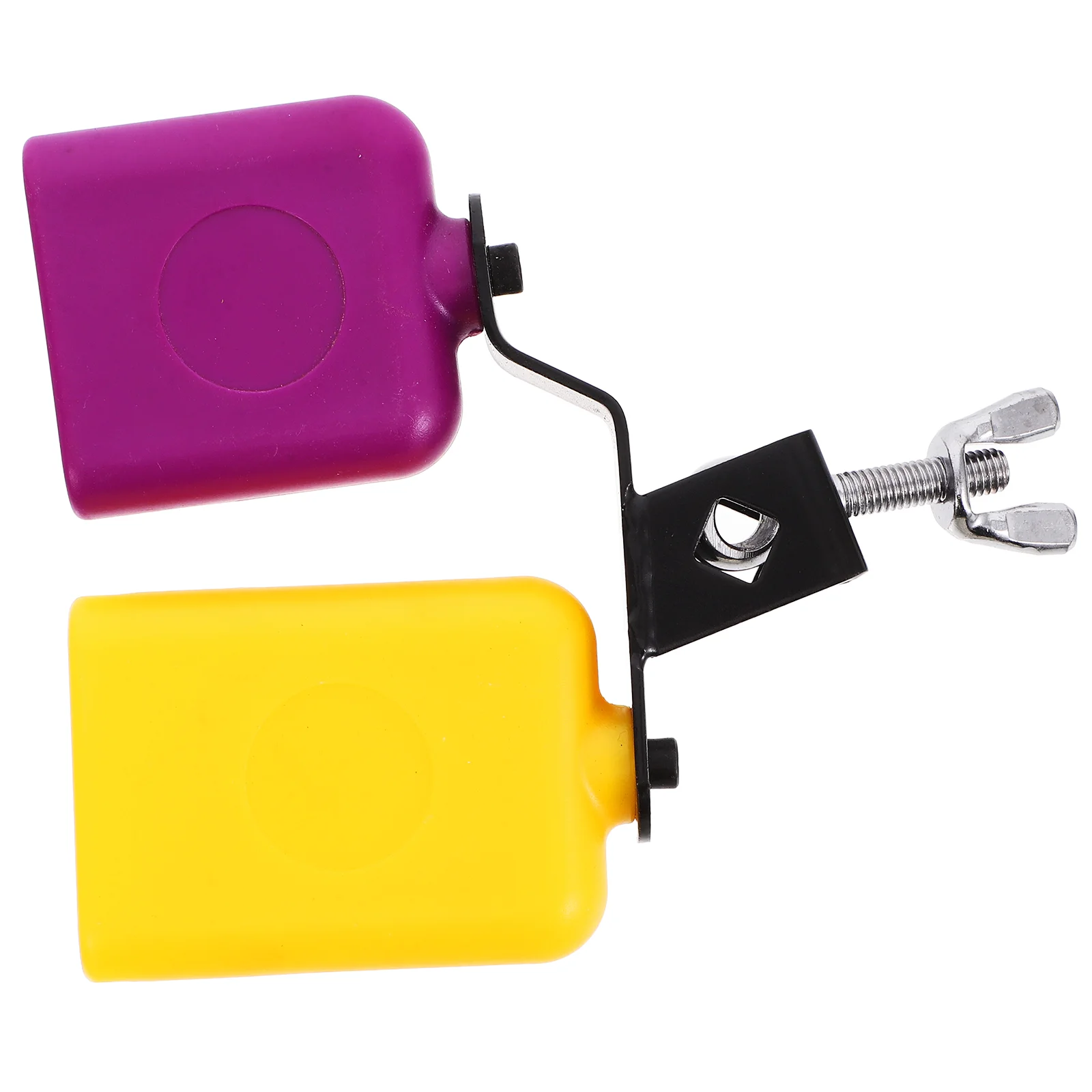 

Tone Cowbell Yellow Wood Percussion Instrument Drum Set Accessory Clear Sound Adjustable Angle Bracket For Drum