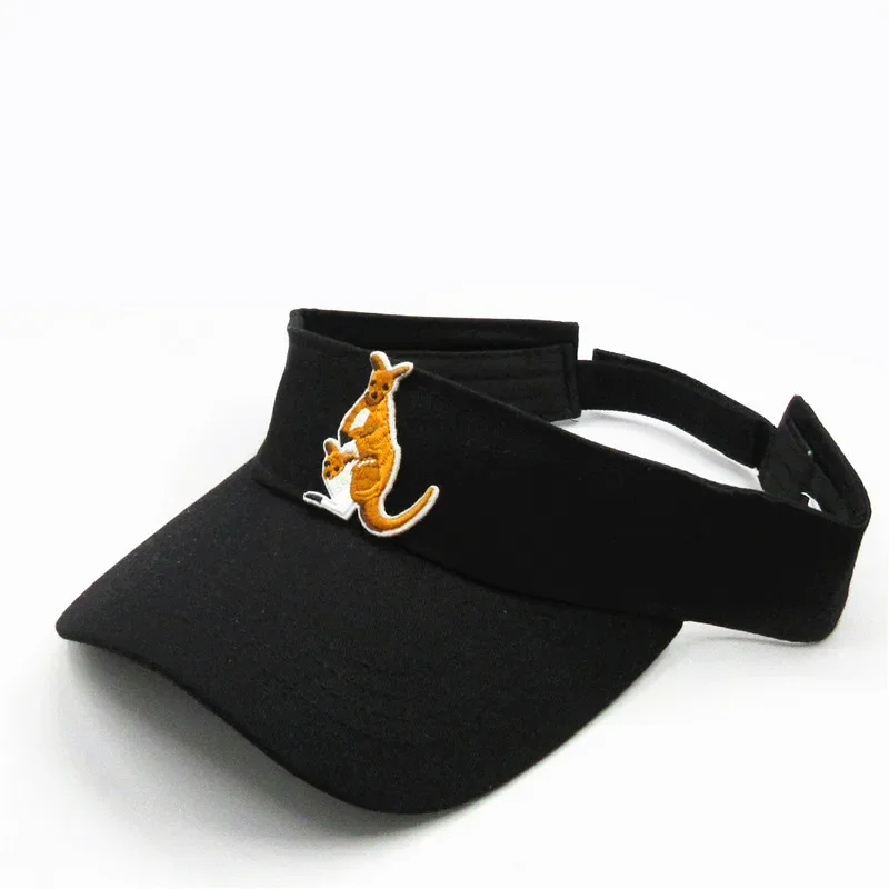 Spring Summer Cotton Cartoon Kangaroo Animal Embroidery Visors Baseball Cap Adjustable Snapback Cap for Men and Women 191