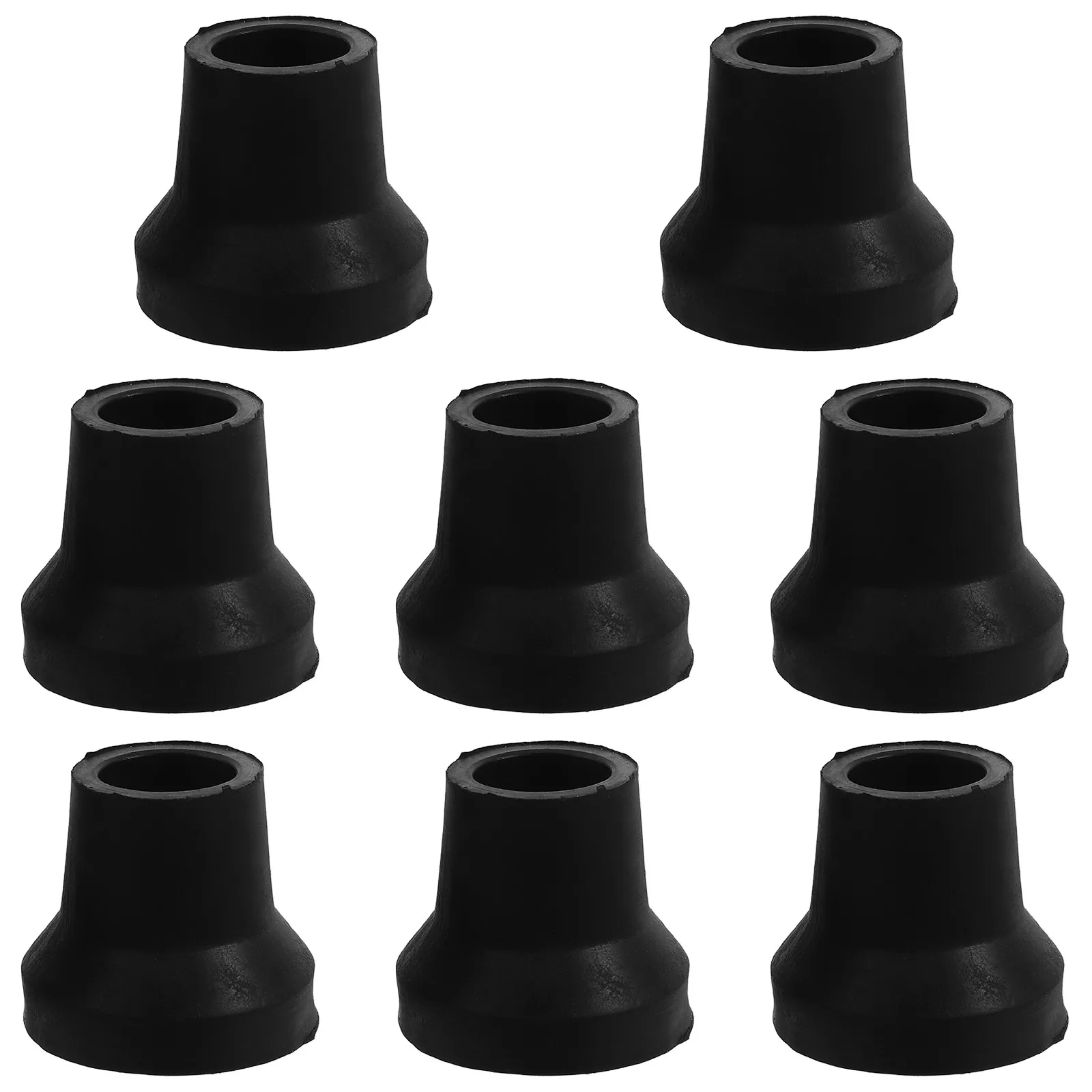 8Pcs Walking Cane End Cap Replacement For Senior 16MM Rubber Tips Black Non-skid Mobility Aids Stability