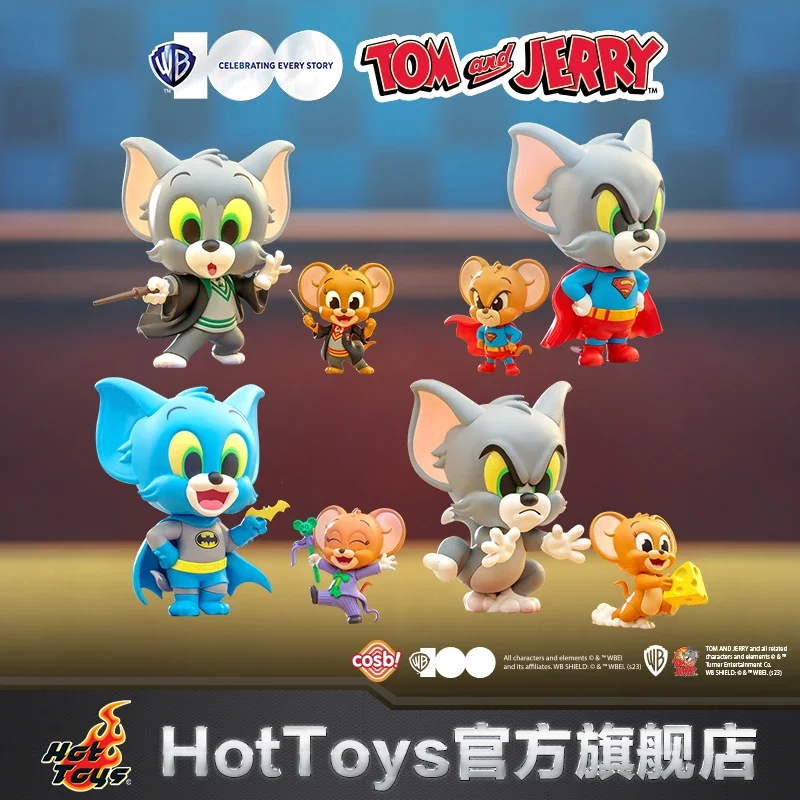 

Hot Toys Warner's 100th Anniversary Tom And Jerry Batman Edition Cosbaby(s) Mini Doll Set Room Decoration Birthday Gift Kawaii