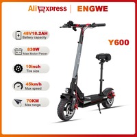 ENGWE Y600 Aldult Electric Scooter 830W Peak Power 48V18.2AH Battery E-Scooter Foldable 10*4.0 Off-road Tires Scooters Electric
