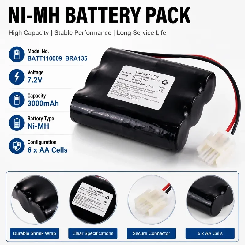 For BRA135 120009 BATT 110009 Perfusor FT VII Battery Replacement Compatible with Infusion Pump
