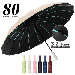 UV Umbrella for Men Women Strong  Windproof Fold Umbrella Fully Automat Waterproof Sunproof  Rain Umbrellas 16k 80Bones Large