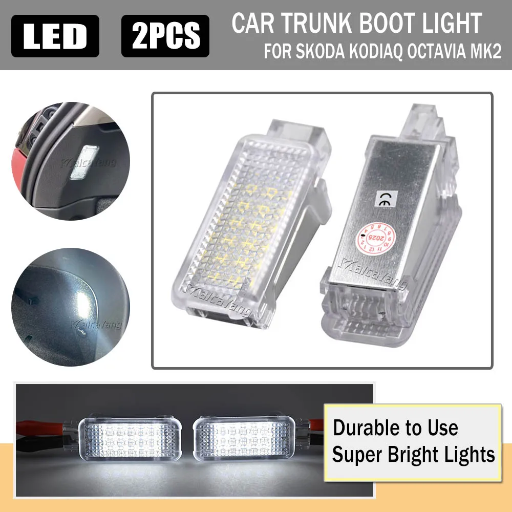 

LED Car Trunk Luggage Light Luggage Compartment Lamps For Skoda Octavia Fabia Superb Roomster Kodiaq Mk2 MK3 Fabia MK1 GOLF 4