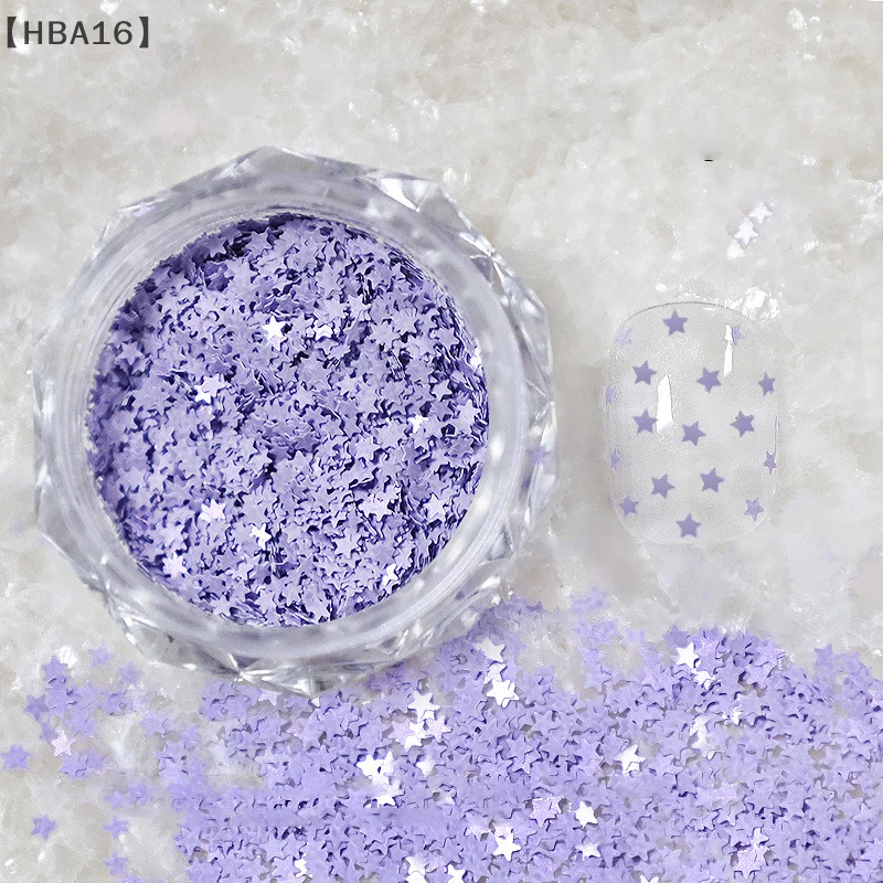 1 jarro 1mm mini estrela brilhante prego glitter espumante decoração de unhas design de salão de beleza acessórios fofos diy design de arte de unhas