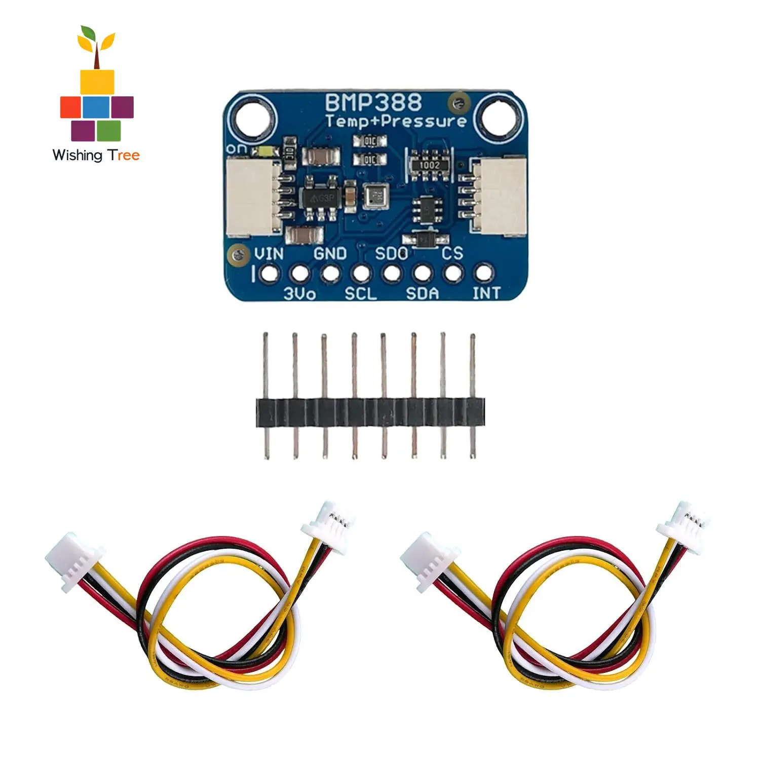 BMP388 Precision Barometric Pressure Sensor Module With I2C Cable Digital Temperature Altimeter For Arduino