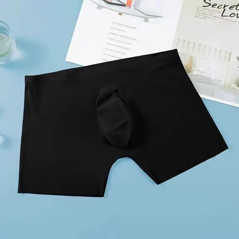 Men Air Boxers Underwear Underpants L XL XXL Black White Red 3 D Monolayer Bag Cool Ice Silky Ultrathin