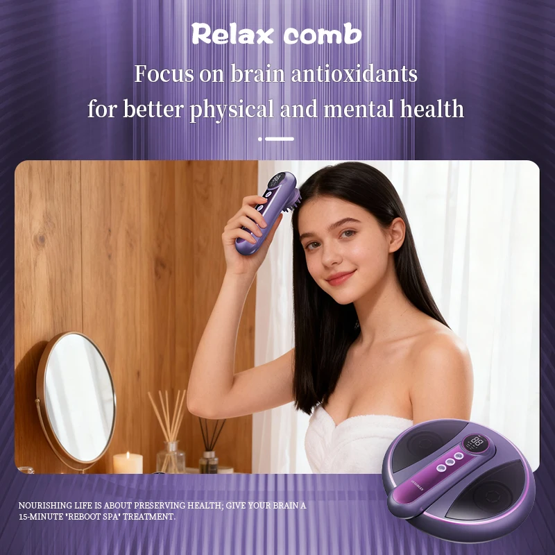 

2026 Newest Version Professional Head Massage Device EMS Relax Magic Comb Accept OEM/ODM.