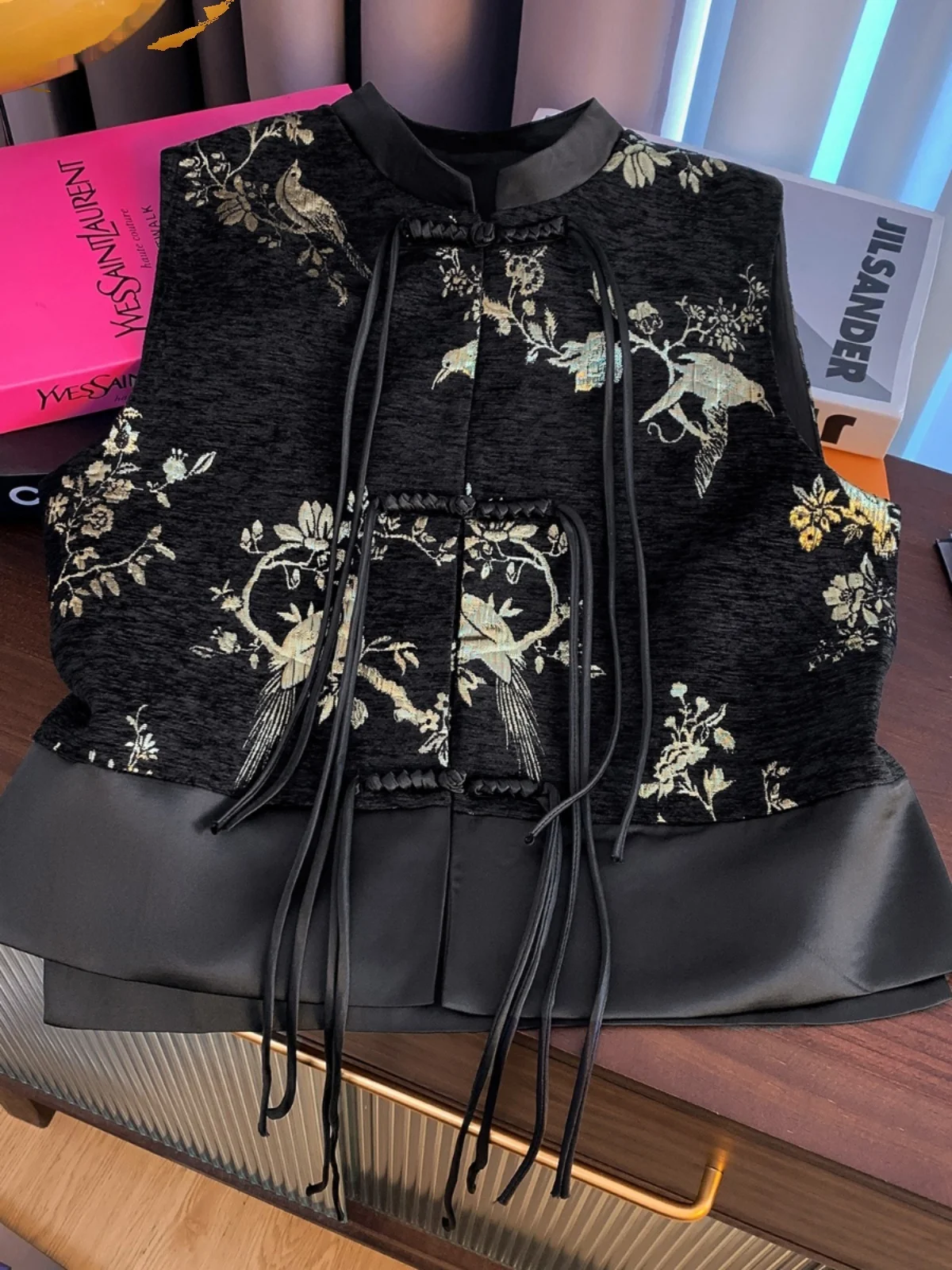 

Ele новый китайский жилет с бахромой, женский весенне-летний винтажный жилет с национальным принтом, ранний осенний топ