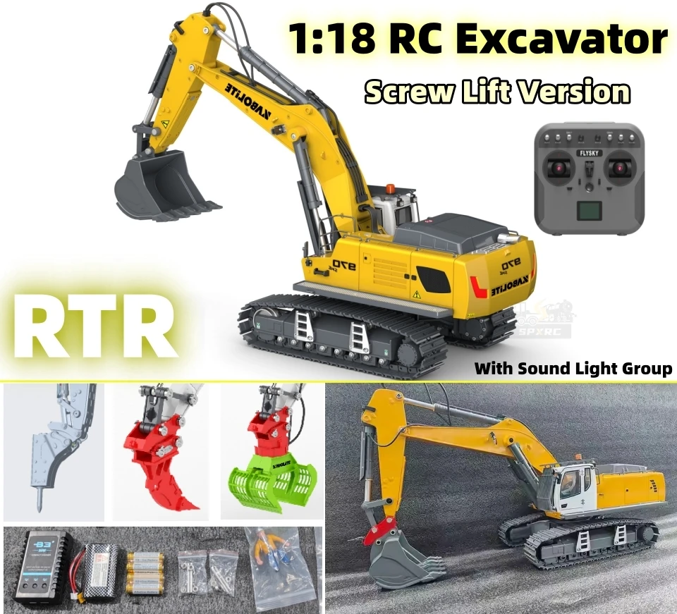

Новый радиоуправляемый экскаватор 1/18 RTR K5901, версия для подъема винтов со звуковой световой группой, электрический цилиндрический экскаватор с дистанционным управлением, игрушка-экскаватор