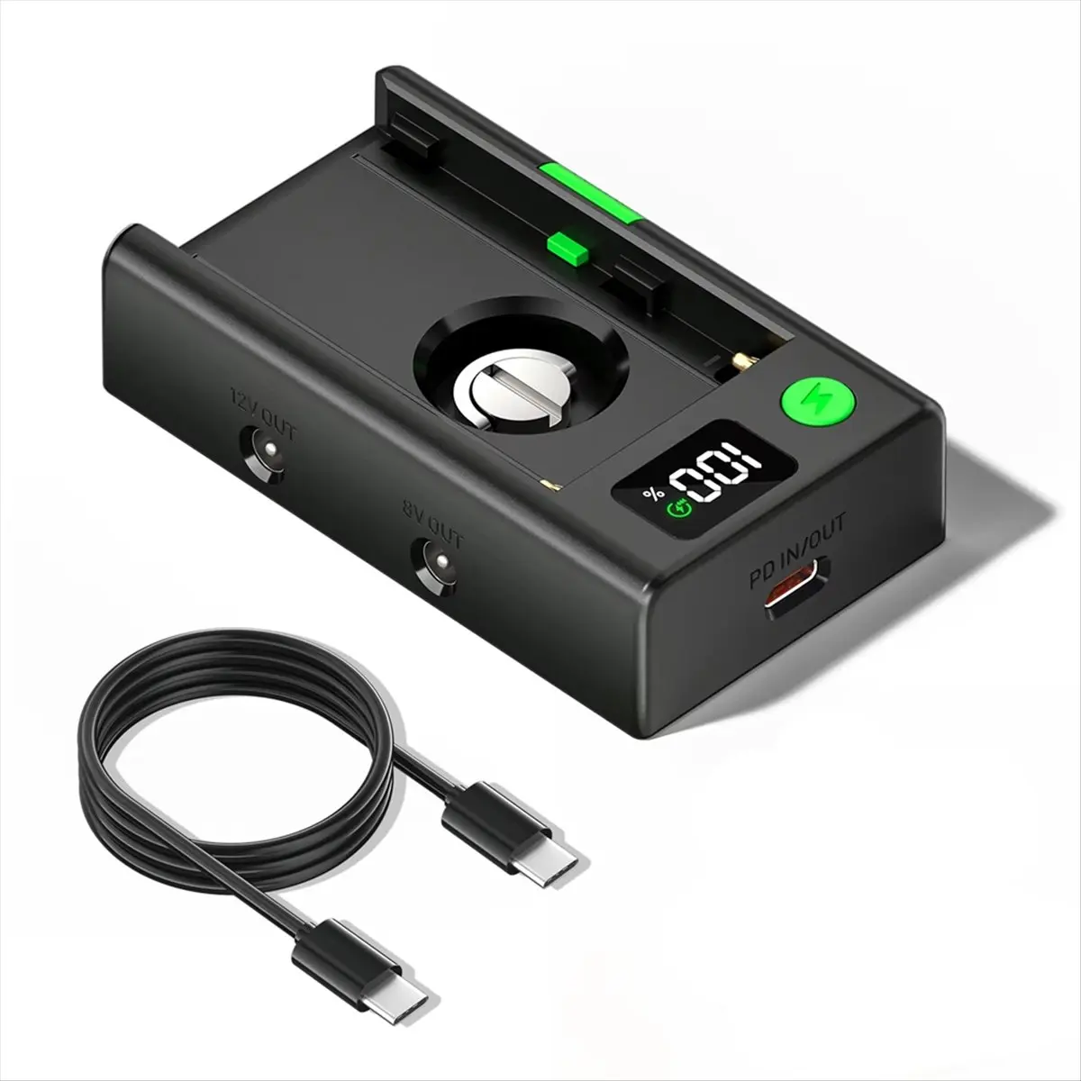 A003 NP-F Battery Adapter Mount Plate Battery Adapter Plate Cold Shoe Adapter for NP-F550 F750 F970 F980 DSLR Camera
