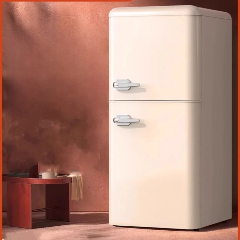 Retro Refrigerator, Small and Medium-sized Household Energy-saving Refrigeration, Freezing, Retro Mini Freezer