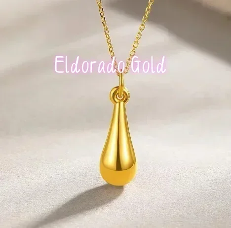 

Золотые подвески Eldorado Gold 24k, 999 пробы, в форме капли воды, для женщин