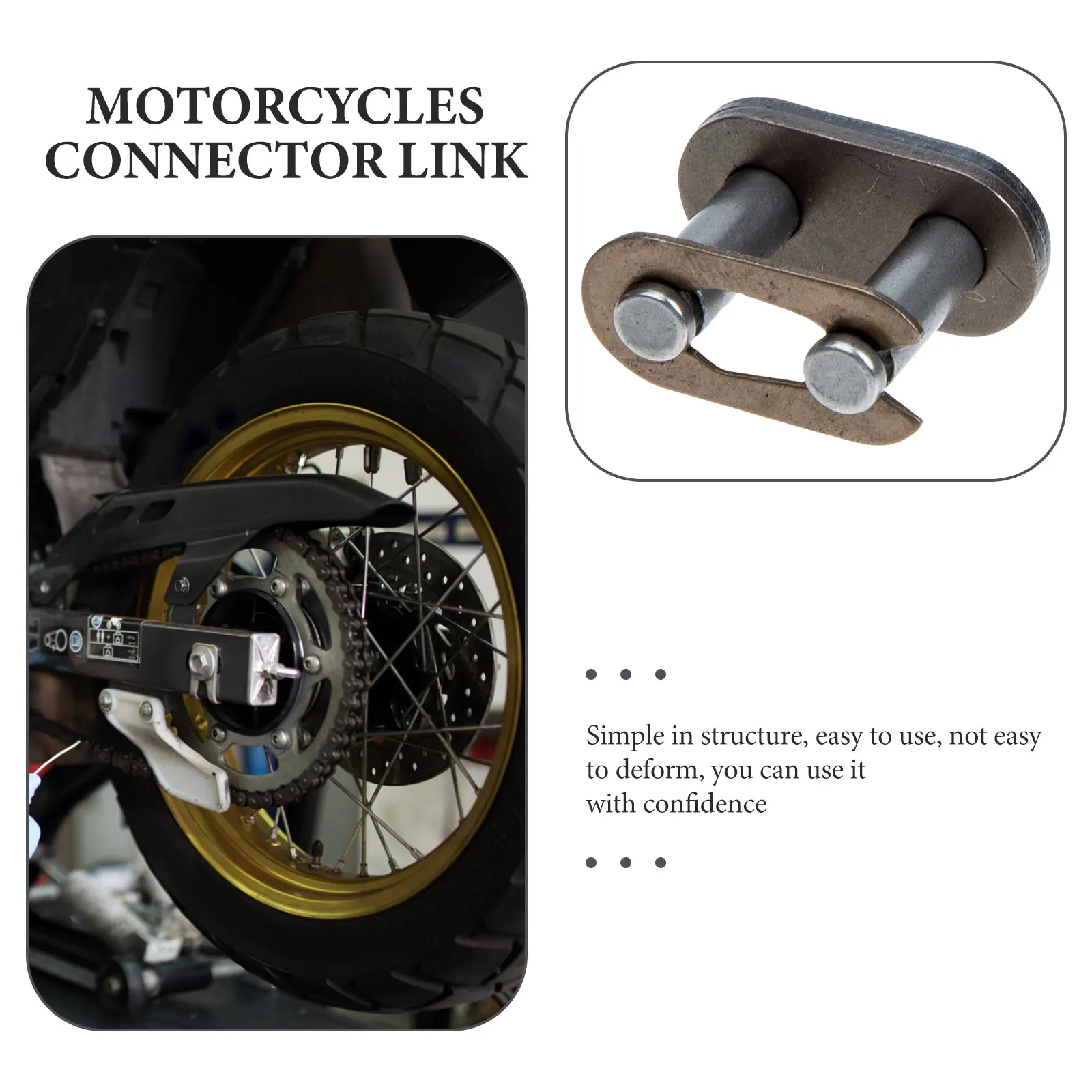 

Motorcycle Chain Accessories Durable Chain Link Connector Buckle Anti Oxidation Heavy Duty Joint Supplies For Bike Quad