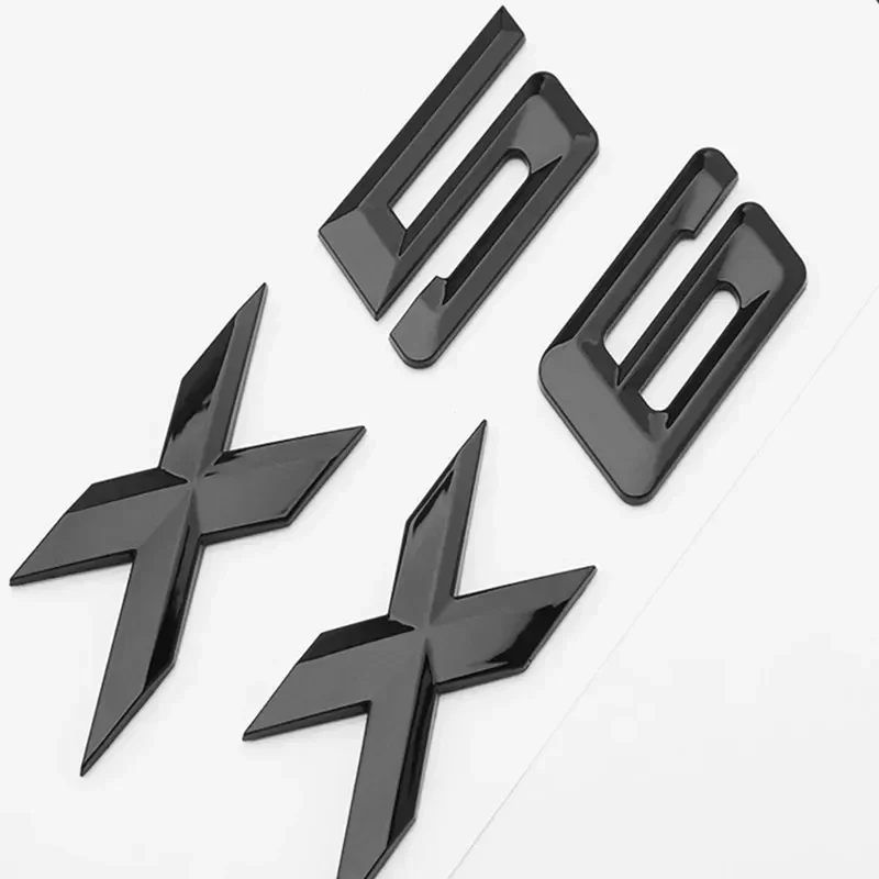 Per BMW X1 X2 X3 X4 X5 X6 X7 GT Logo Baule posteriore Distintivo dell'emblema 3D ABS Cromato Nero Adesivo per auto Decalcomanie Car Styling Accessori
