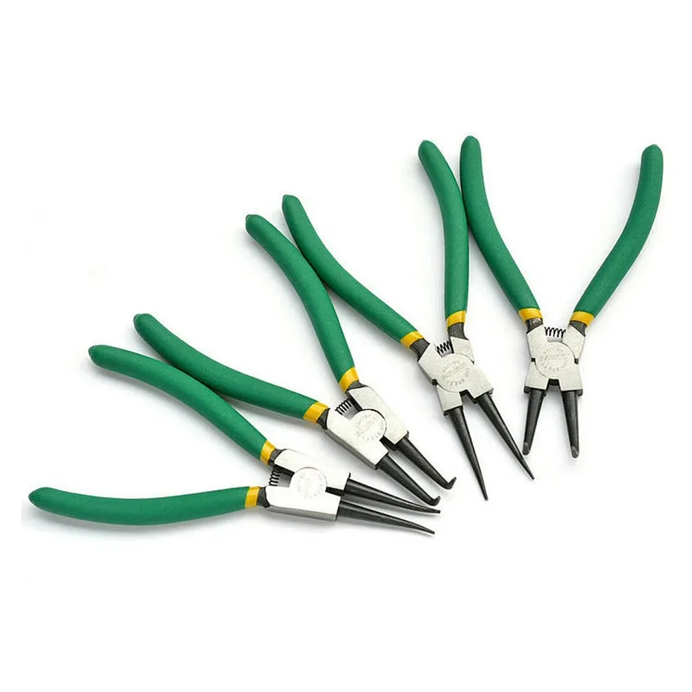 4Pcs Circlip Plier Set 7\'\' Long Nose Plier Staight Bent Plier Inner Outer Staight Bent Plier Retaining Snap Ring Remover Tool