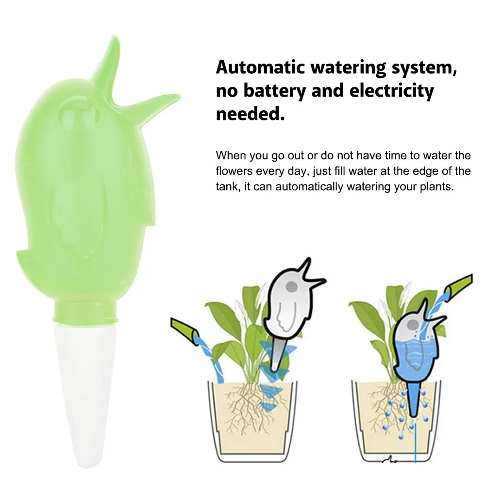 60ml Bird Shpaed Automatic Self Watering Sprayer Water Drip Irrigation Flower Plant (Green)