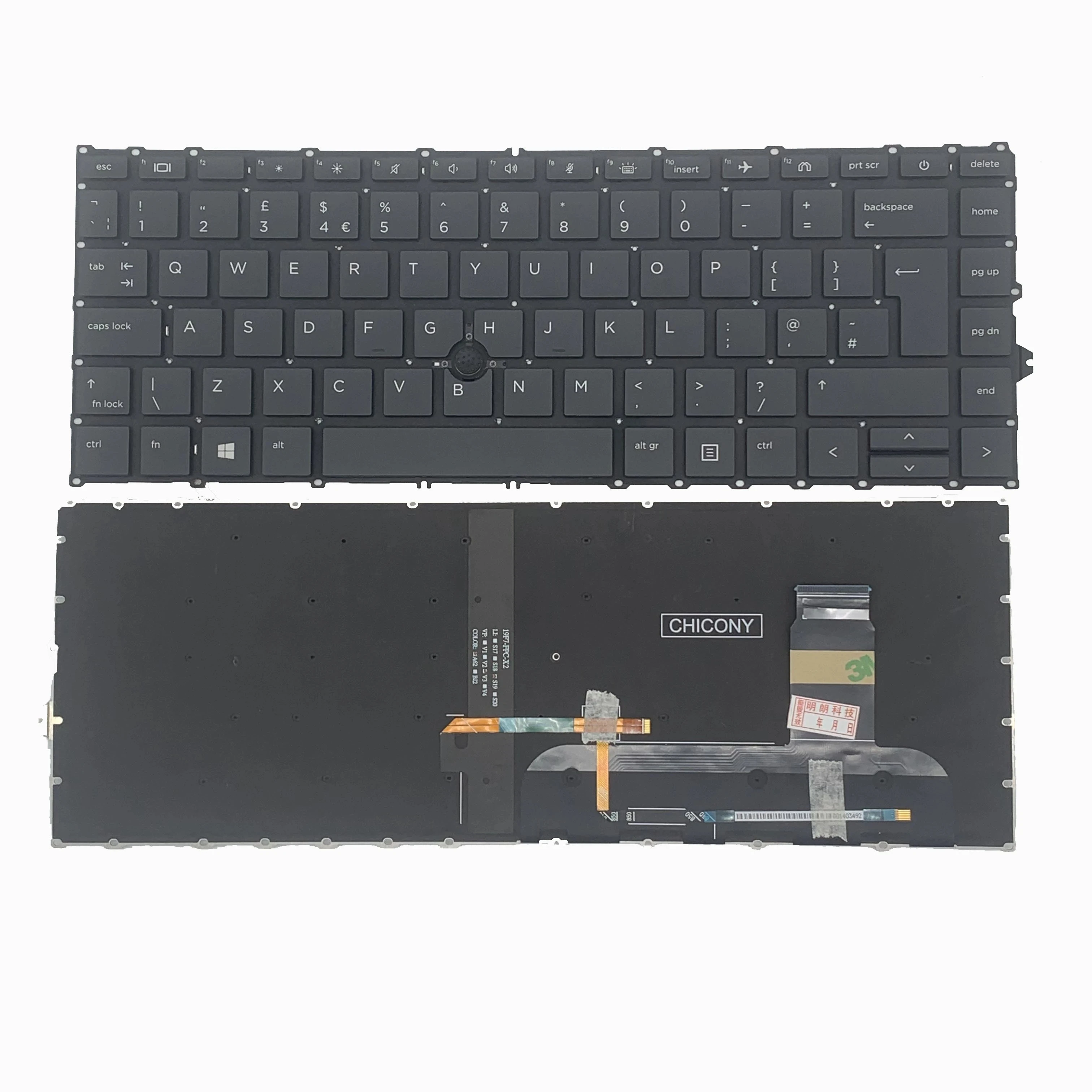 

UK Backlit Pointer Laptop keyboard for HP ELITEBOOK 840 G7 840 G8 845 G7 845 G8 745 G7 745 G8 zbook14 G7 zbook14 G8