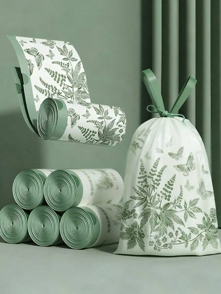 

50-piece set of extra-large, extra-thick household garbage bags，Garbage bags suitable for kitchen and toilet use