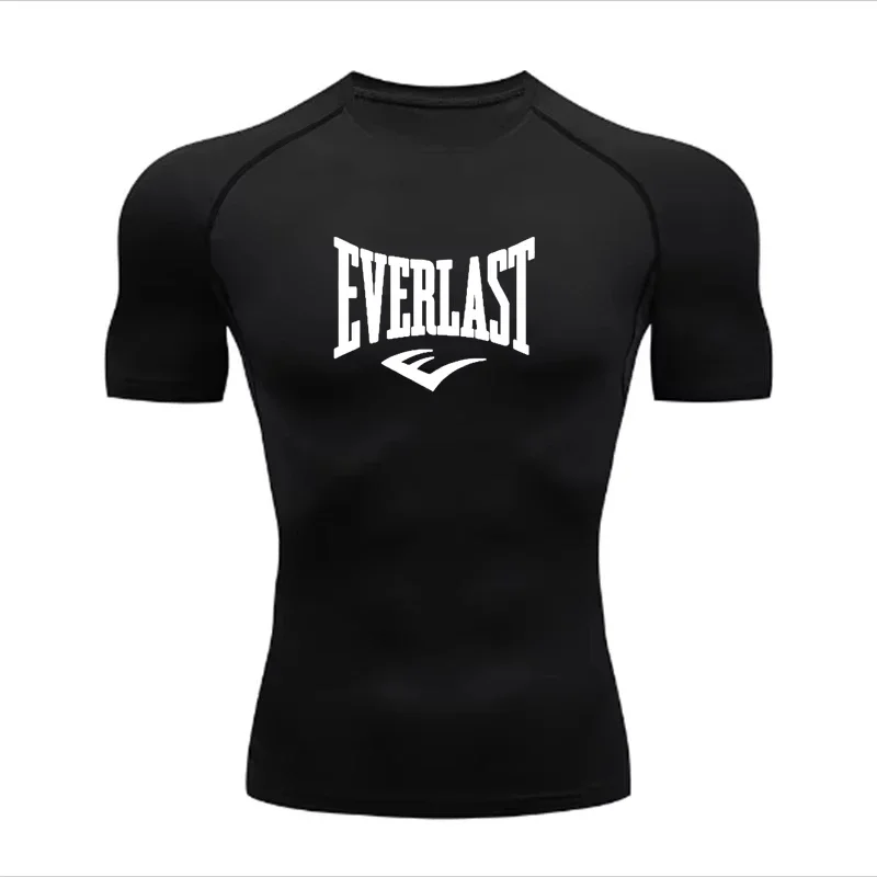 تي شيرت رجالي مضغوط بأكمام طويلة من EVERLAST، واقي من الشمس، ملابس تدريب للياقة البدنية ومضادة للطفح الجلدي #5