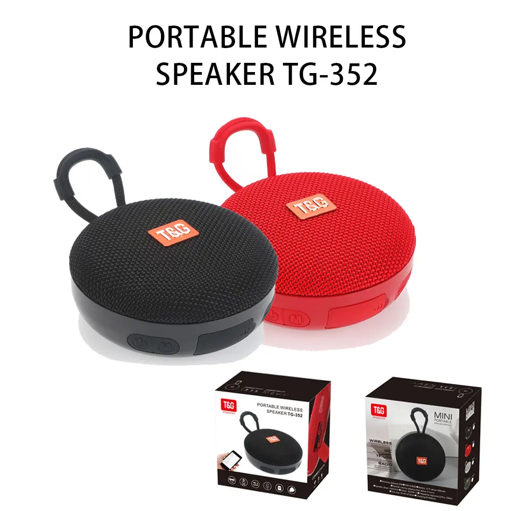 TG352 Portable Bluetooth Wireless Speakers Outdoor Music Box Player TWS Stereo Waterproof Audio Subwoofer Support USB/FM/TF Card