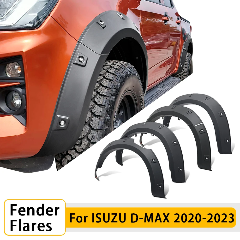 5'' Fender Flares with Bolt Style Wheel Arch Extension for ISUZU D-MAX 2020 2021 2022 2023 Double Cabin Models 4X4 Car Styling