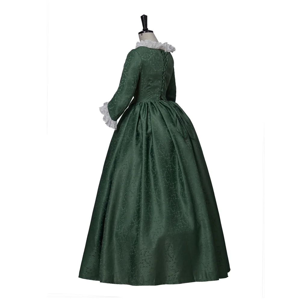 

1700s Women's Rococo Marie Antoinette Green Ball Gown French Royal Court Beauty Marie Antoinette Elegant Dress