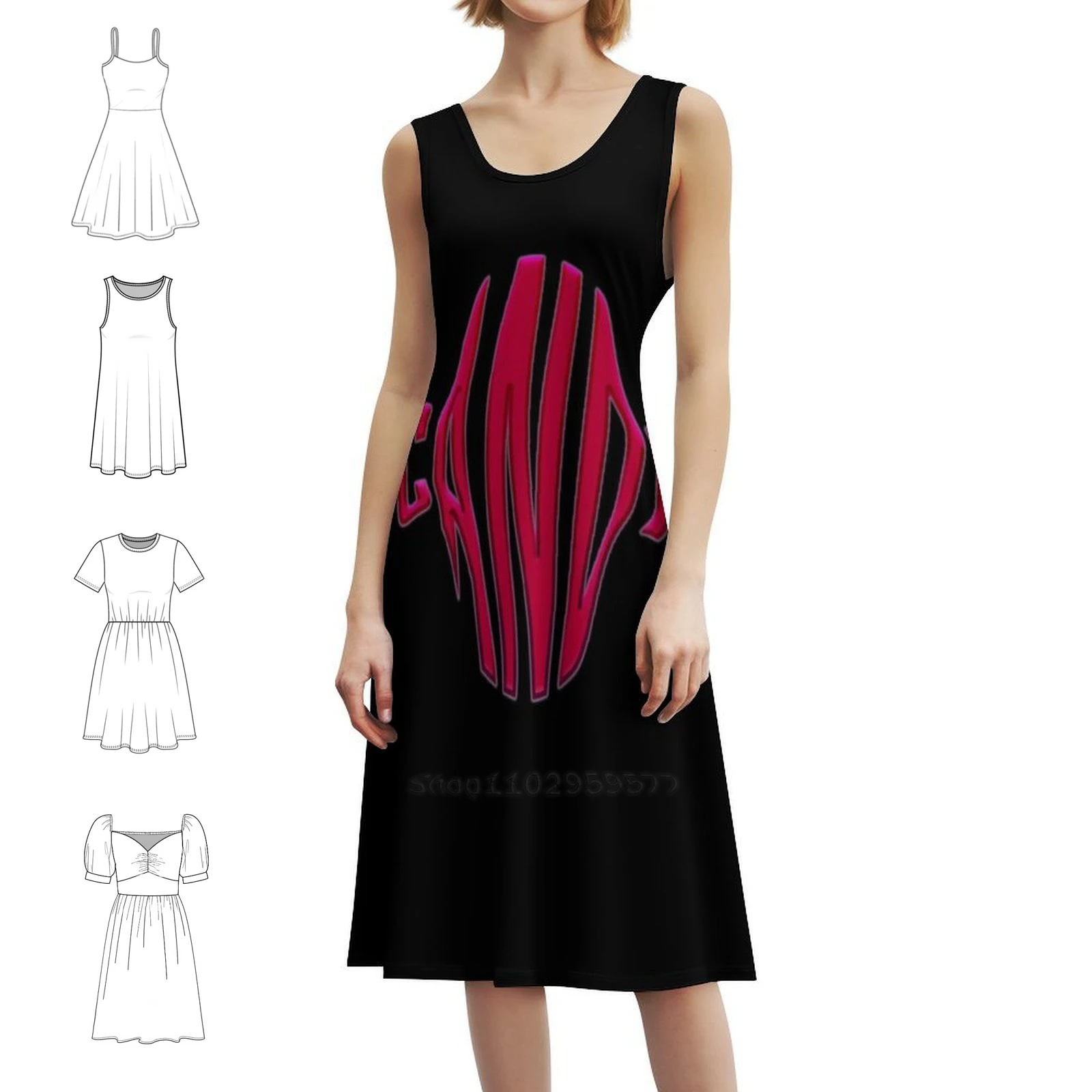 Candy Sweetheart Neckline Dress Elegant Summer Party Dress For Women Halloween Creepy Spooky Scary Edgy Party Dresses