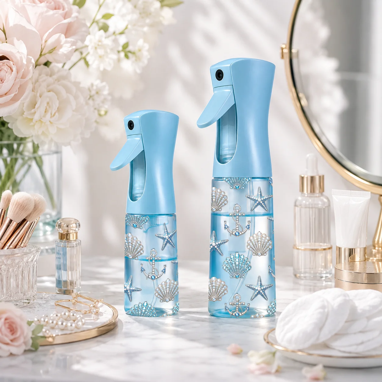ファインミストスプレーボトル ブルーオーシャン柄 スプレーボ - Rose Water Spray のレビューと価格
