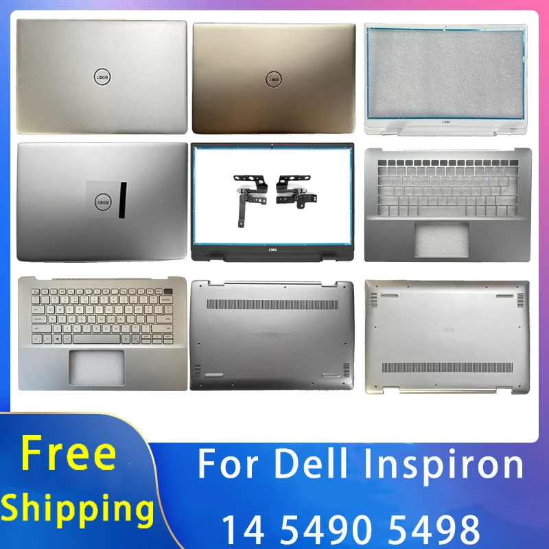 

New For Dell Inspiron 14 5490 5498;Replacemen Laptop Accessories Lcd Back Cover/Bottom/Hinges/Keyboard With LOGO 0C4VGP 0X98GC