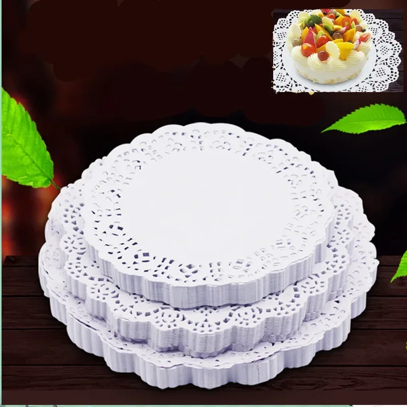 100Pcs/Lot 115mm 140mm 165mm Round Lace Paper Doilies Vintage Coasters Placemat Craft Wedding Christmas Table Decoration