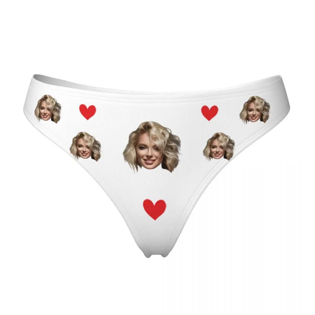 Sous-vêtements pour femmes, visage personnalisé, taille basse, Sexy, drôle, string, sous-vêtements respirants pour femmes