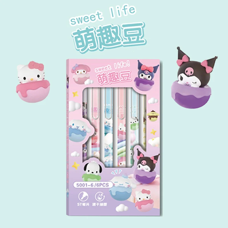 Sanrio Cute Boxed Low Center Of Gravity Limited Set Pen High Appearance Level Manual Pen Student Stationery Neutral Pen Gift