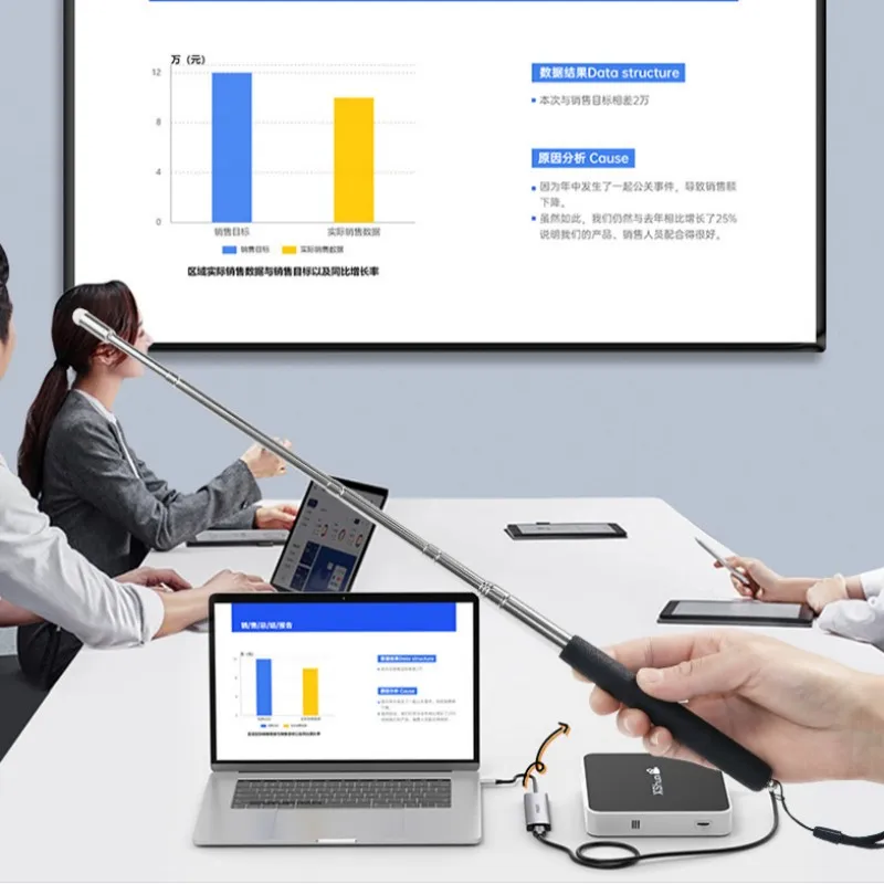 

1.2M Telescopic Touch Screen Pen Electronic Whiteboard Stylus Teacher Pointer with Stainless Steel for Tablet/All-in-One PC