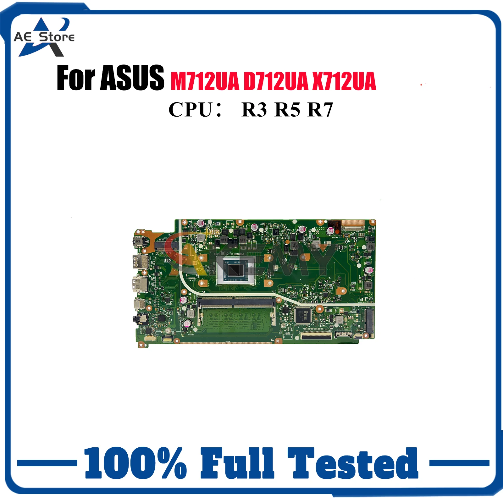 

X712UA Материнская плата для ноутбука ASUS VivoBook X712U X712UA M712UA D712UA Материнская плата для ноутбука с процессором R3 R5 R7 100% tests OK stk