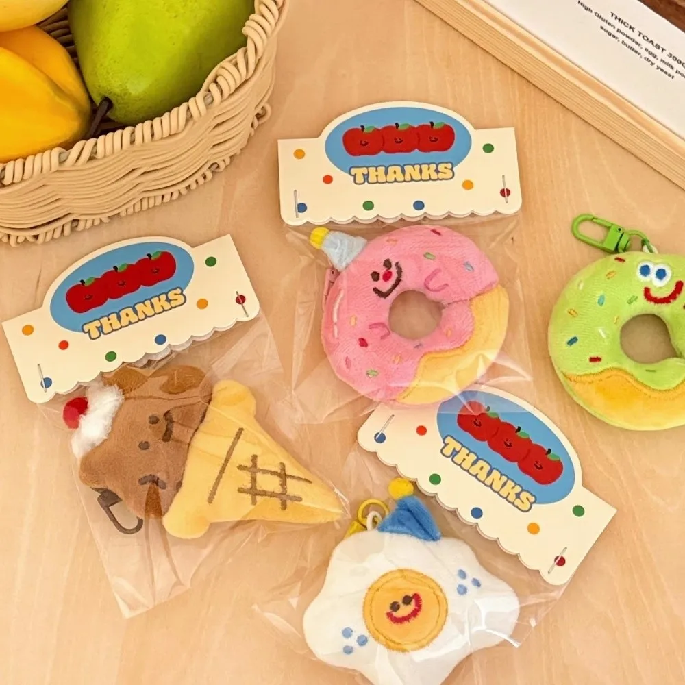 Cute Plush Doll Pendant Kawaii Dessert Doll Pendant Keychain Backpack Decoration Girl's Heart
